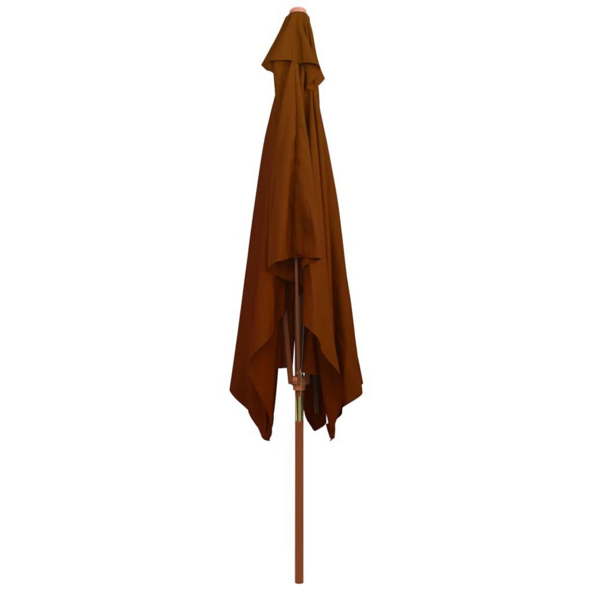 VIDAXL Parasol de jardin avec mat en bois terre cuite 200x300 cm