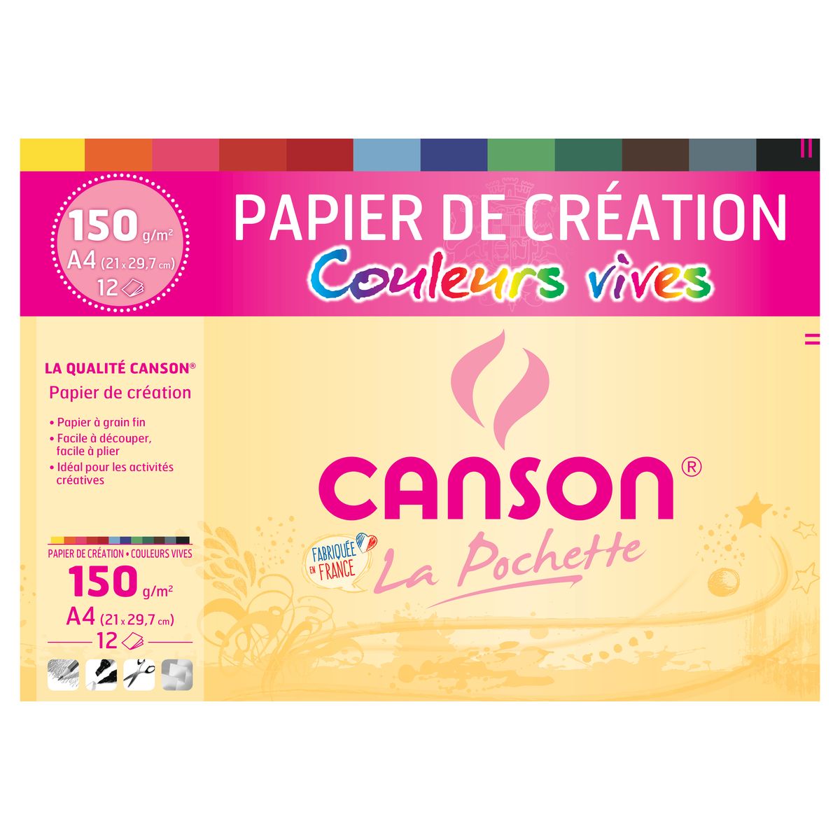 Feuille Canson Pochette Canson Couleur 21x29 CANSON Pochette