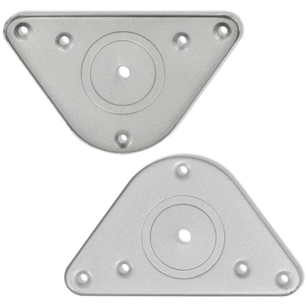 VIDAXL 4 pieds de table reglables en hauteur 1100 mm Nickel brosse