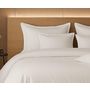 Voir la diapositive 3 : Home collection Parure housse de couette 2 pers 200x200 percale de coton - percale blanc