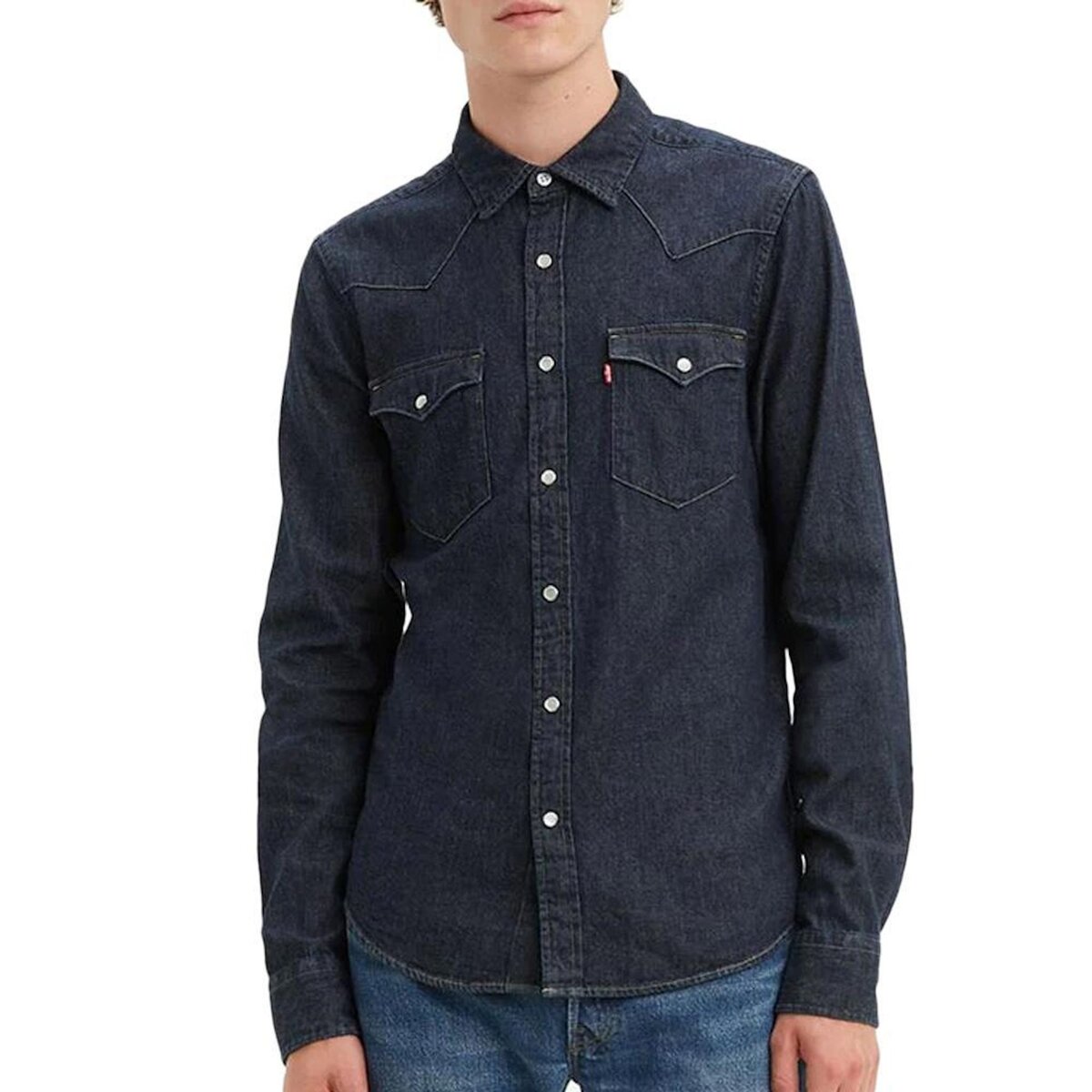 Levi's Chemise Bleu Brut Homme  evi's Classic Western