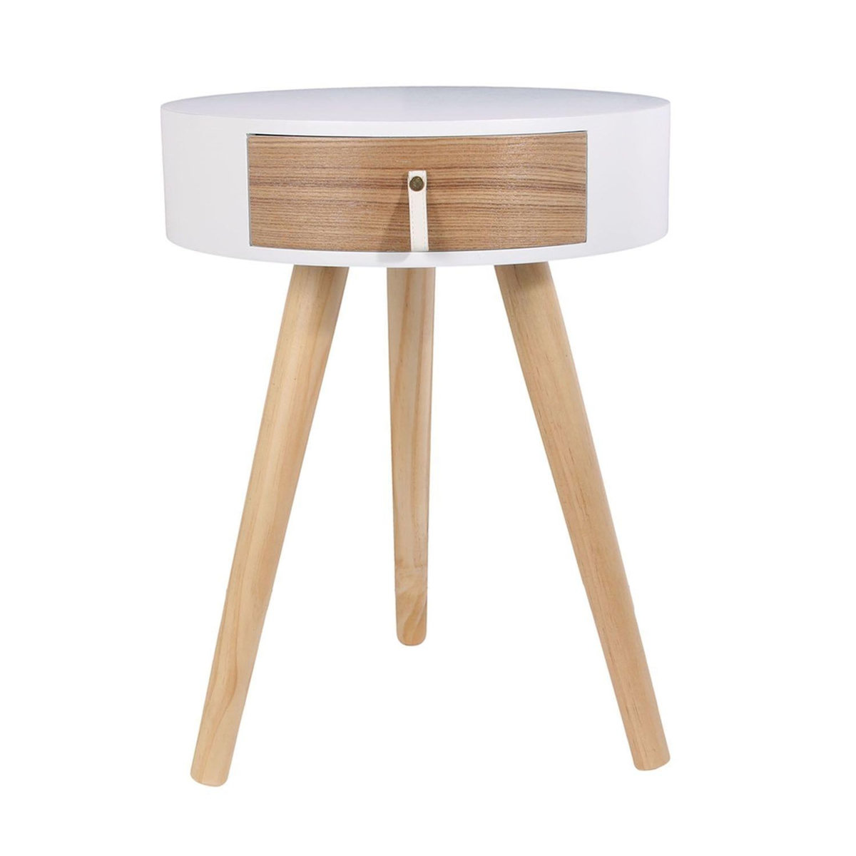 The Home Deco Factory Table de chevet scandinave Nora - Diam. 35 x H. 45 cm