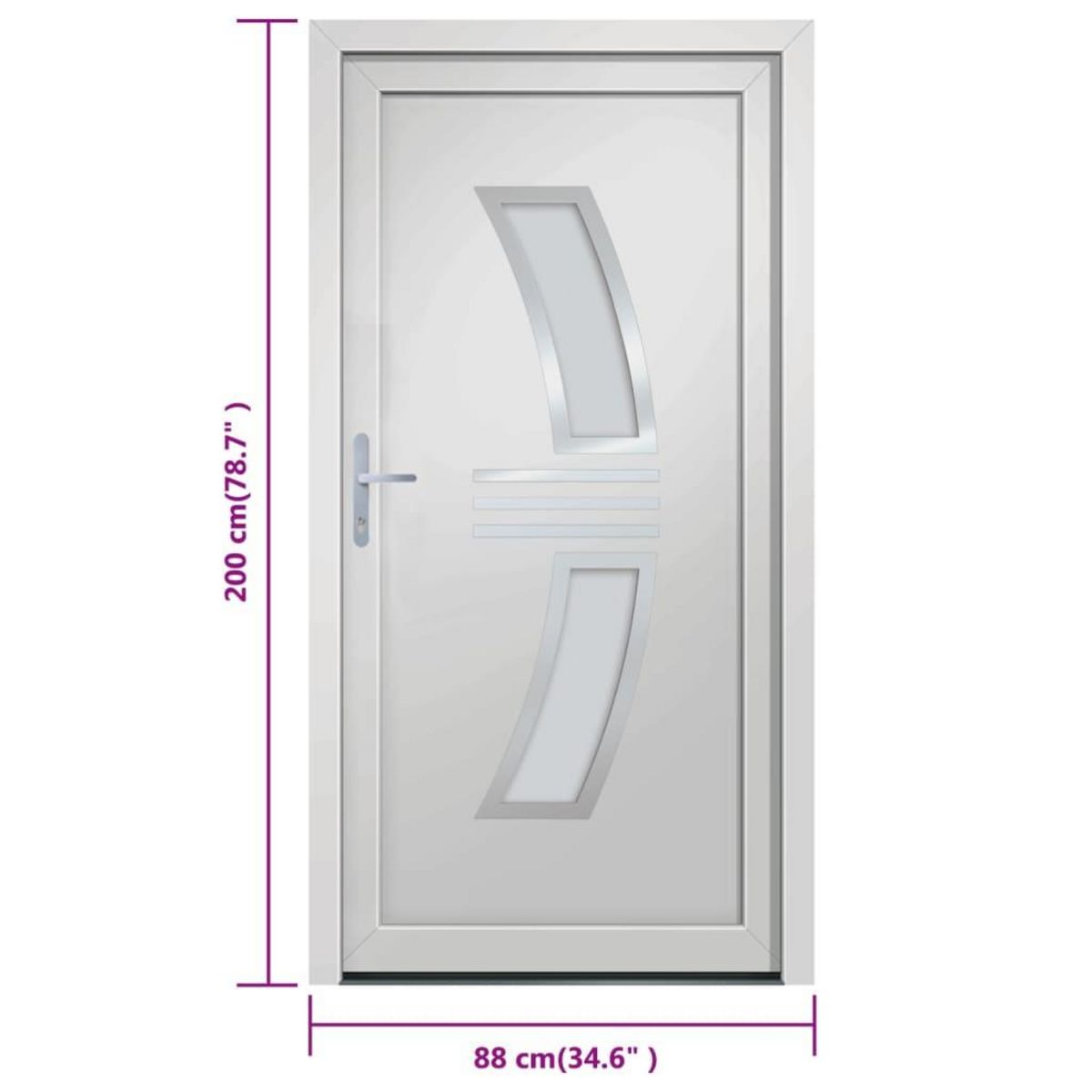 VIDAXL Porte d'entree Blanc 88x200 cm PVC