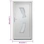 Voir la diapositive 6 : VIDAXL Porte d'entree Blanc 88x200 cm PVC