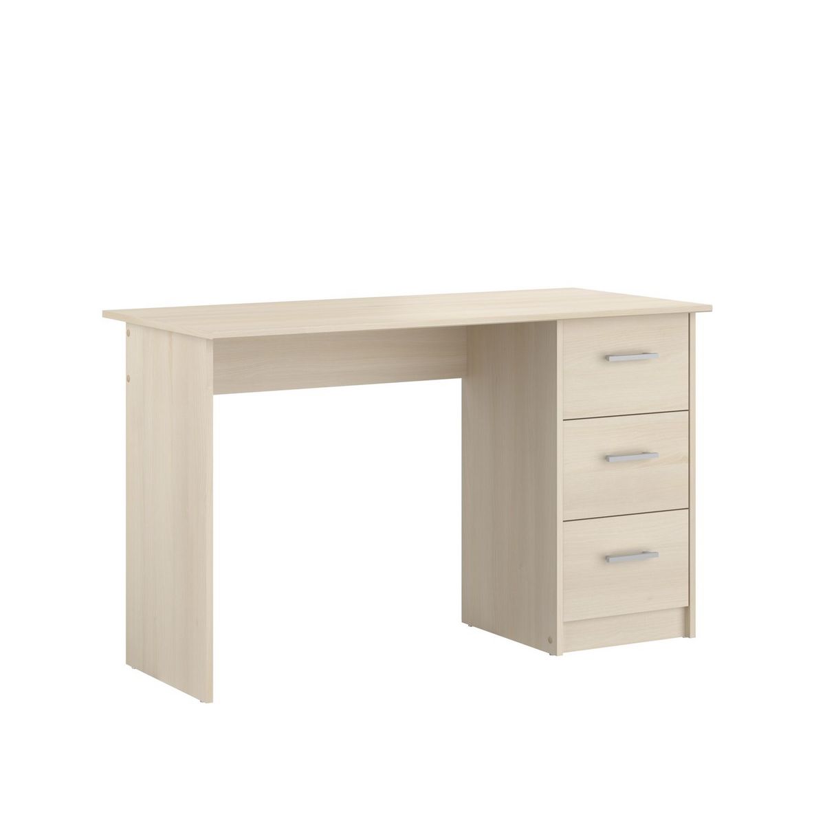 Bureau enfant droit 3 tiroirsL121 x H74 x P55cm STUDY
