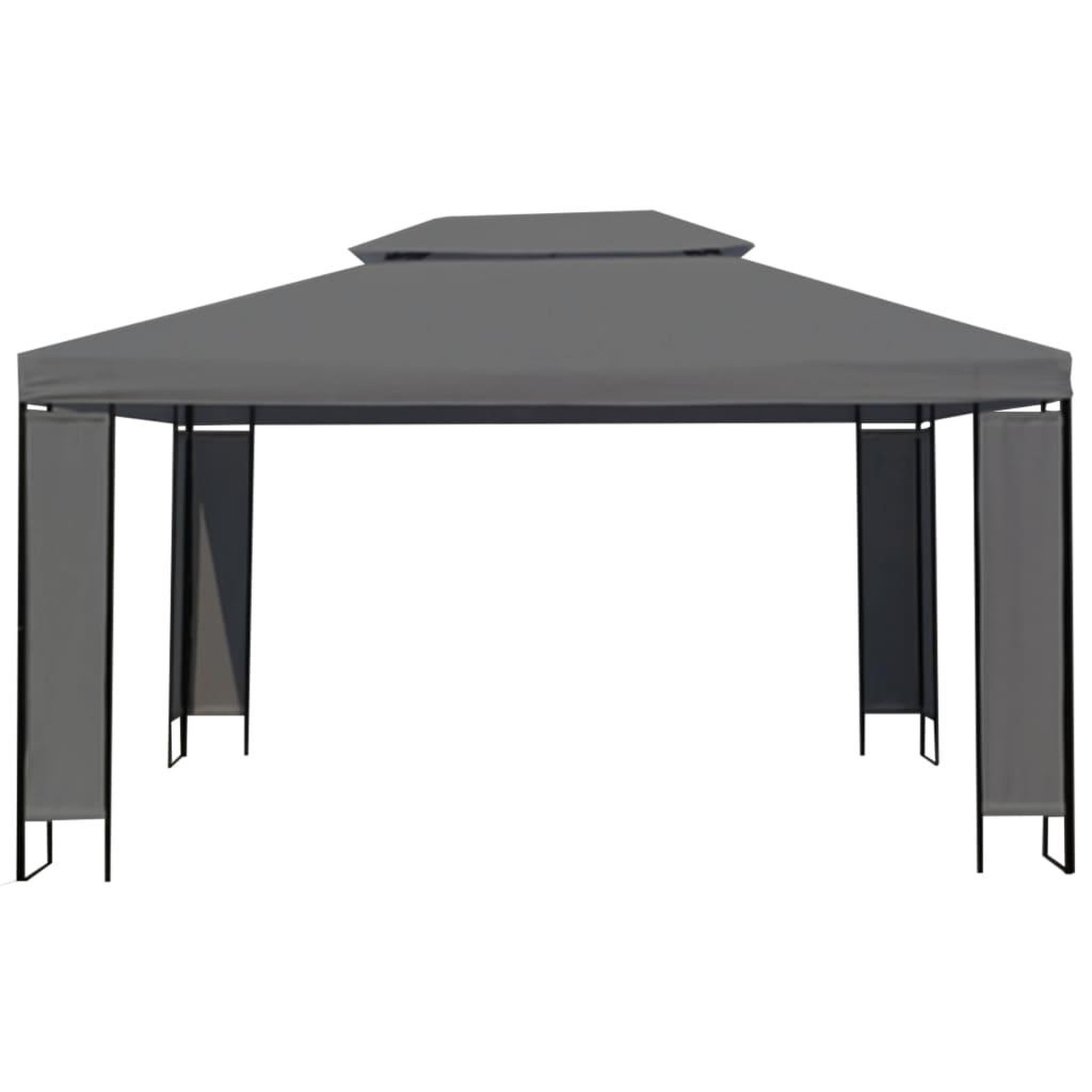 Voir la diapositive 3 : VIDAXL Tonnelle avec guirlande lumineuse a LED 3x4 m Anthracite