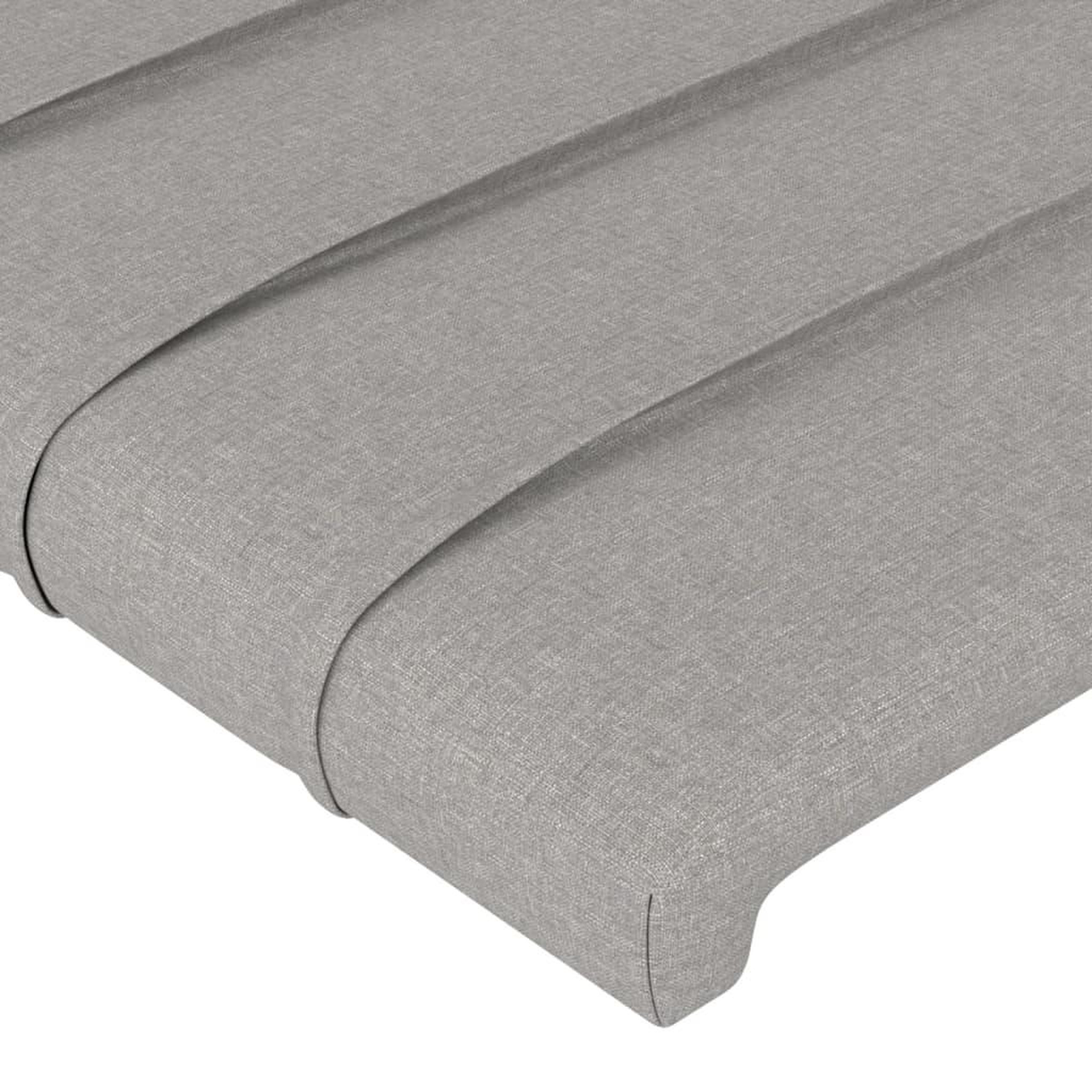 Voir la diapositive 5 : VIDAXL Tete de lit avec oreilles Gris clair 203x16x118/128 cm Tissu