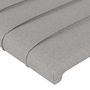 Voir la diapositive 5 : VIDAXL Tete de lit avec oreilles Gris clair 203x16x118/128 cm Tissu