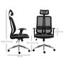 Voir la diapositive 3 : VINSETTO Fauteuil de bureau manager grand confort chaise de bureau réglable tissu maille polyester noir