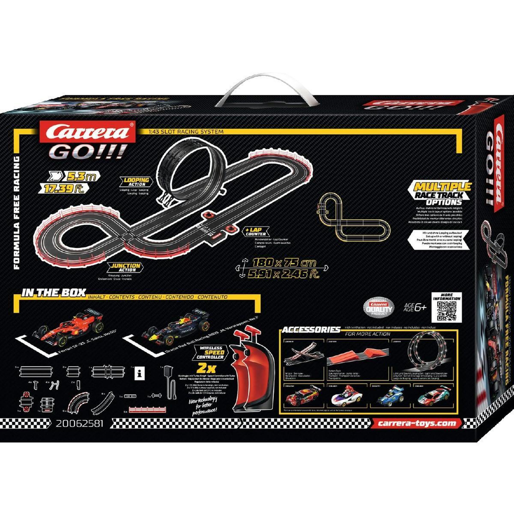 Voir la diapositive 3 : Carrera Circuit de course Carrera GO!!! Wireless Formula Free Racing à l'échelle 1/43