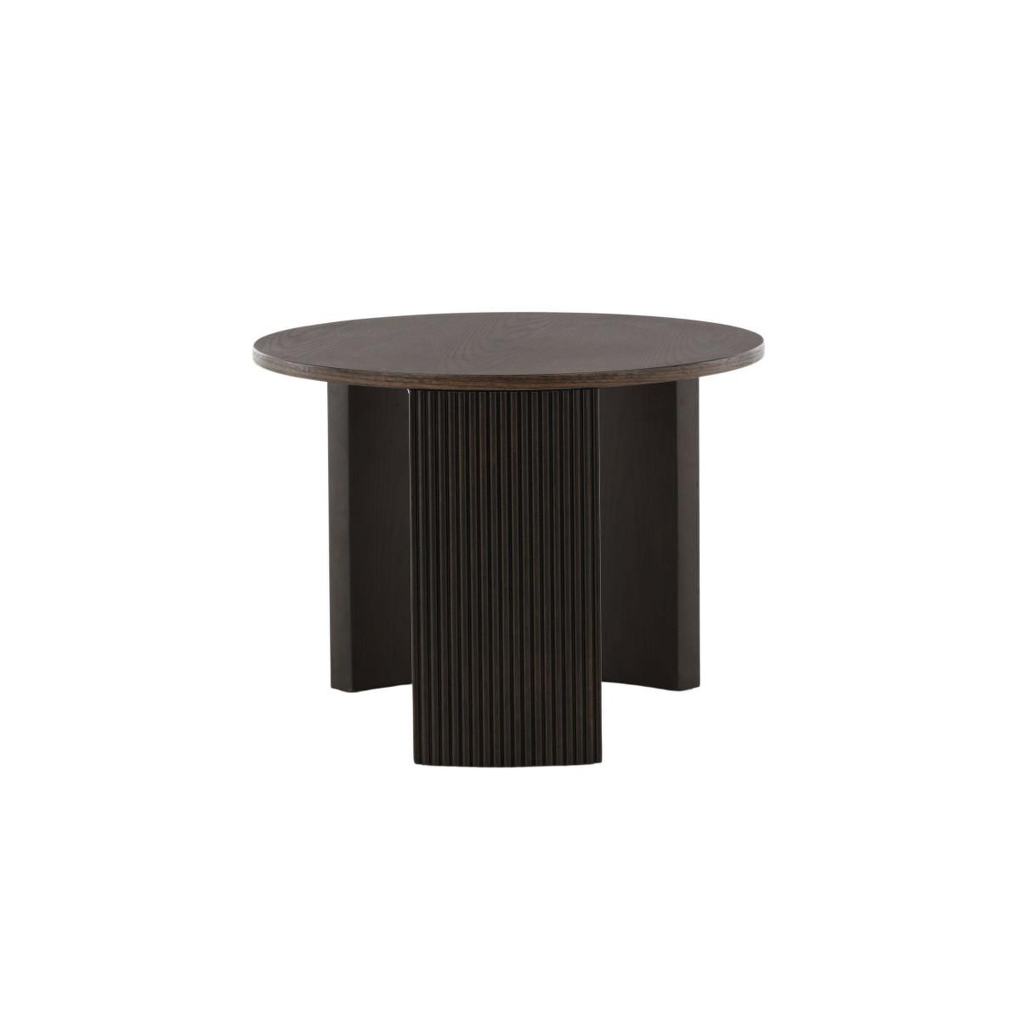 Voir la diapositive 3 : Paris Prix Table basse nervurée  bristol  60cm marron