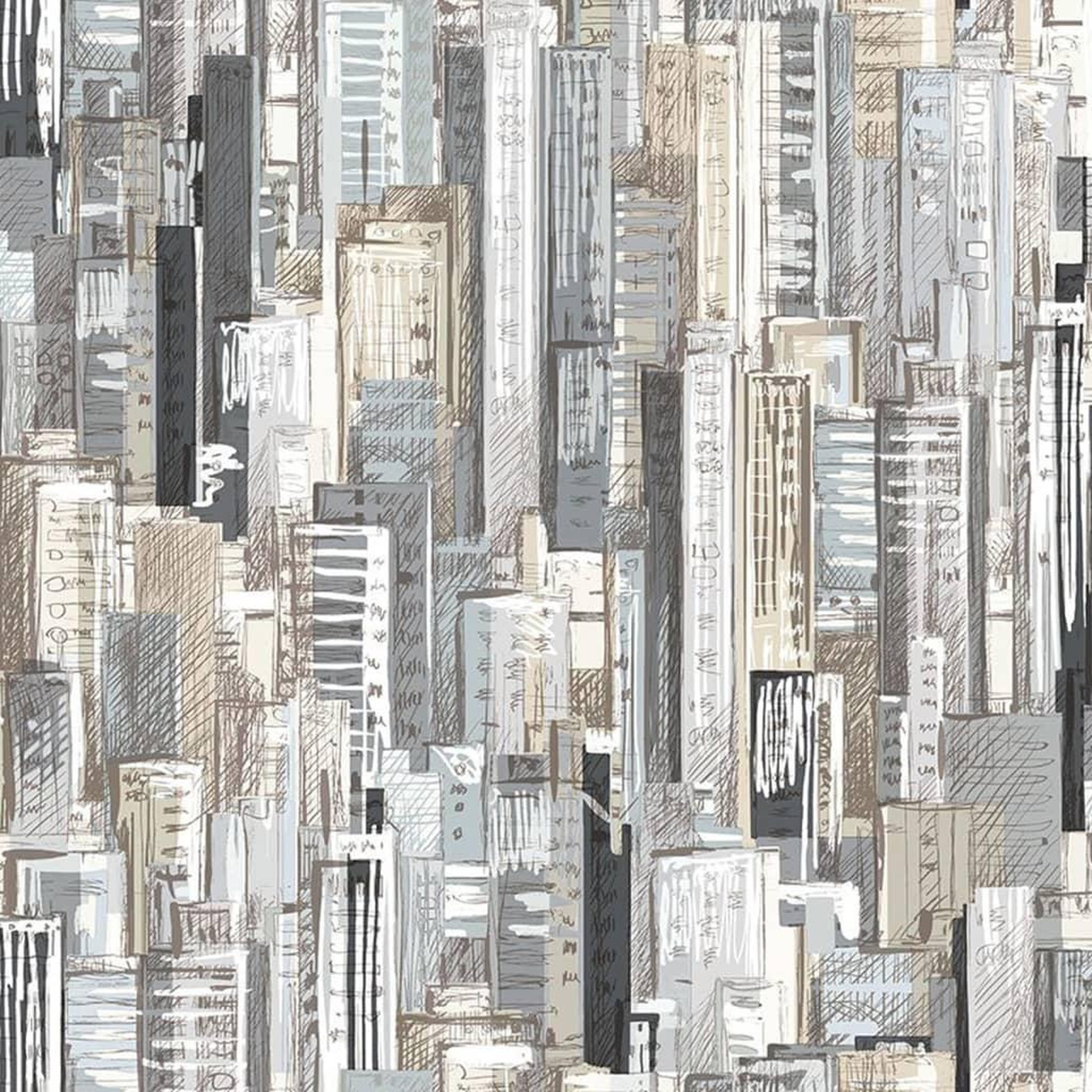 Voir la diapositive 2 : Noordwand Noordwand Papier peint Friends & Coffee Cities and Skyline Gris
