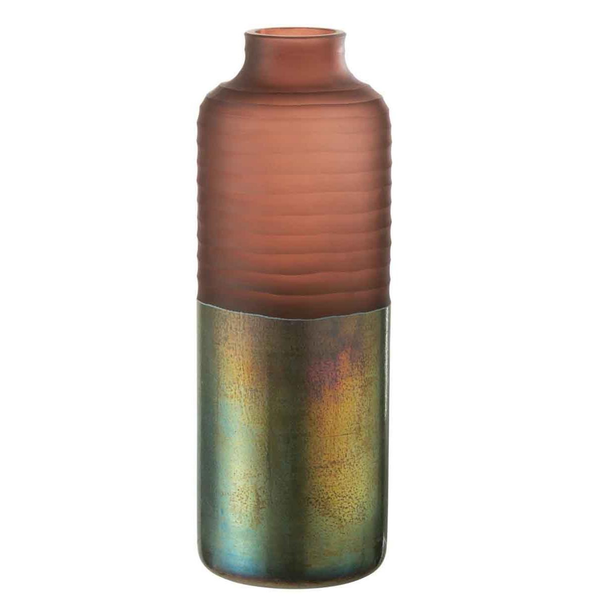 Voir la diapositive 1 : J-LINE Vase Design en Verre  Ignacio  42cm Rose