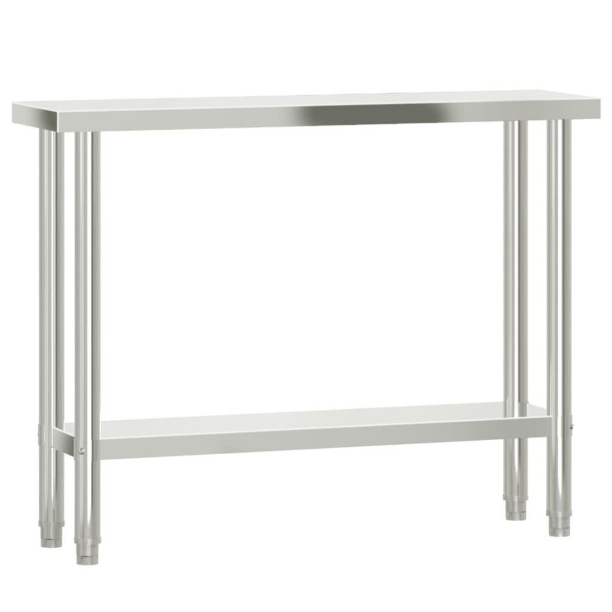 VIDAXL Table de travail de cuisine 110x30x85 cm acier inoxydable