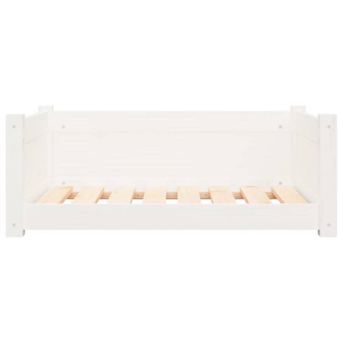 VIDAXL Lit pour chien Blanc 75,5x55,5x28 cm Bois de pin solide