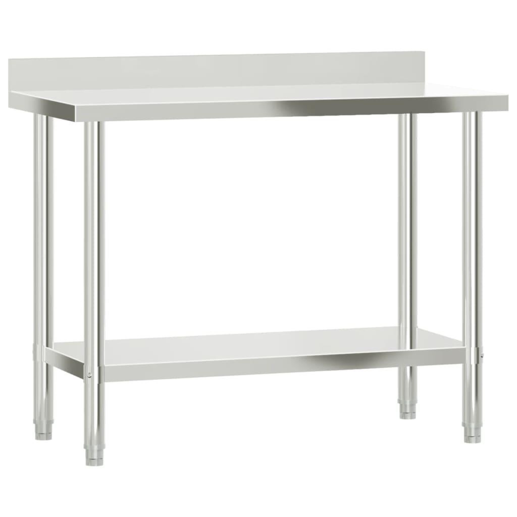 Voir la diapositive 2 : VIDAXL Table de travail de cuisine avec dosseret 110x55x93 cm inox