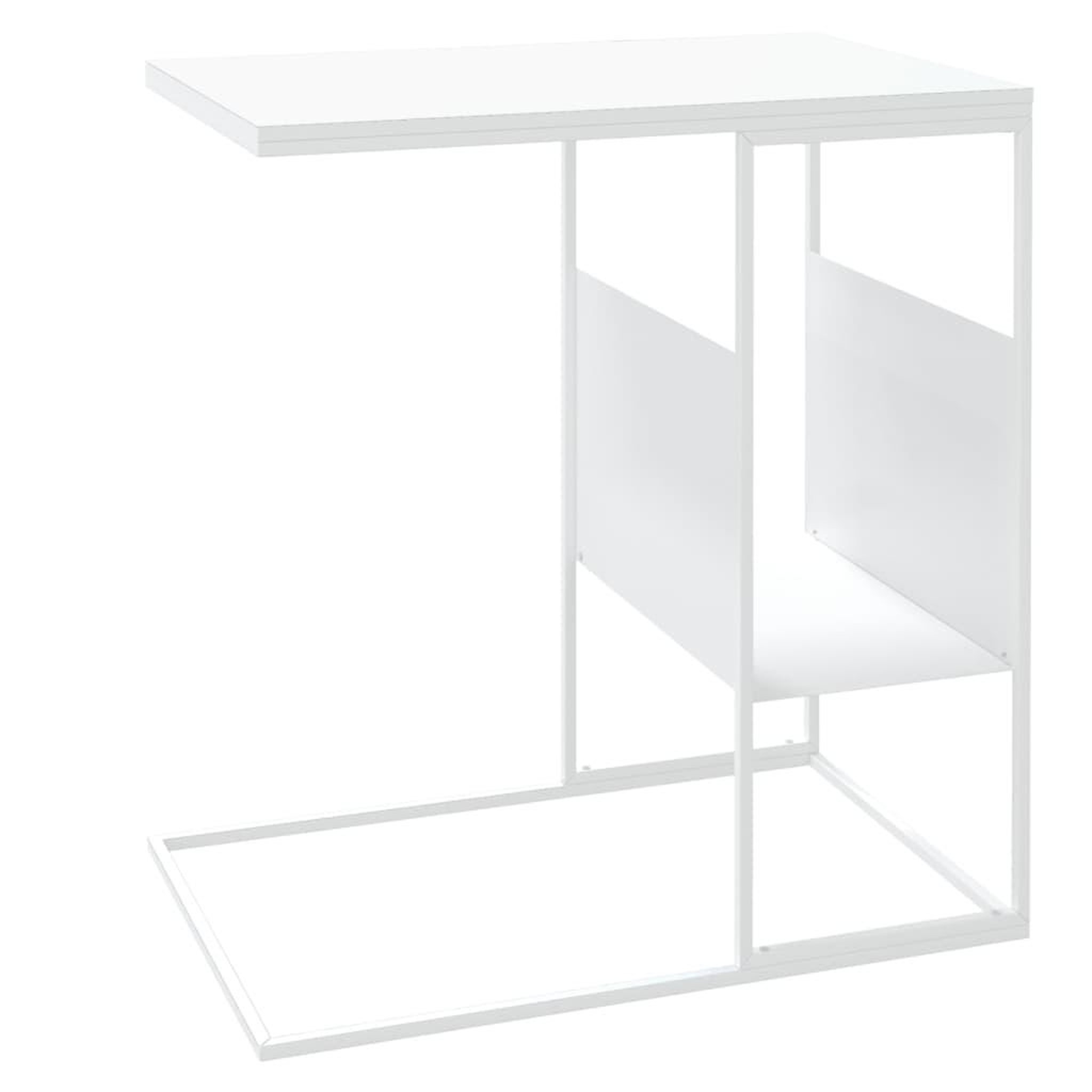 Voir la diapositive 5 : VIDAXL Table d'appoint Blanc 55x36x59,5 cm Bois d'ingenierie