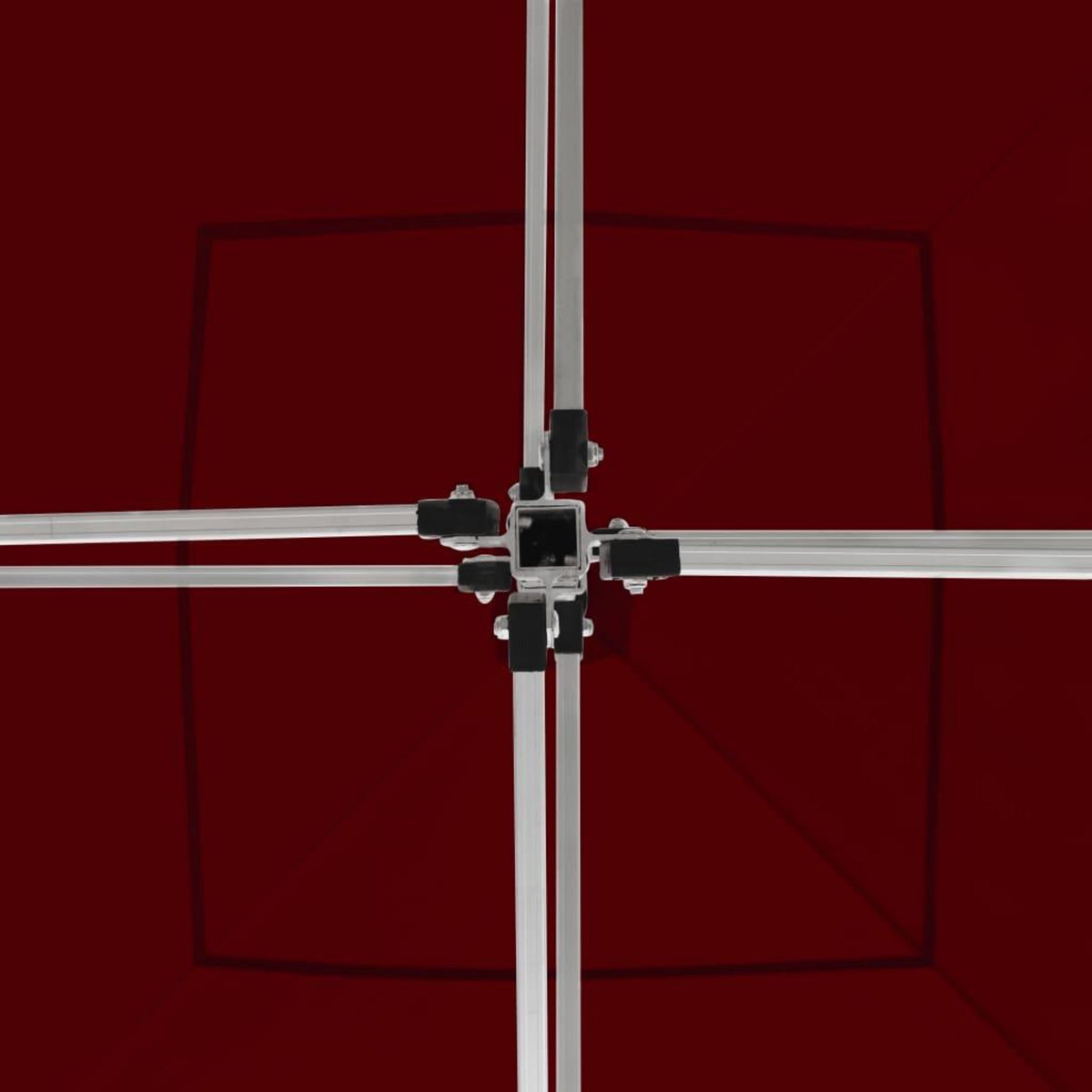 VIDAXL Tente de reception pliable Aluminium 3 x 3 m Bordeaux
