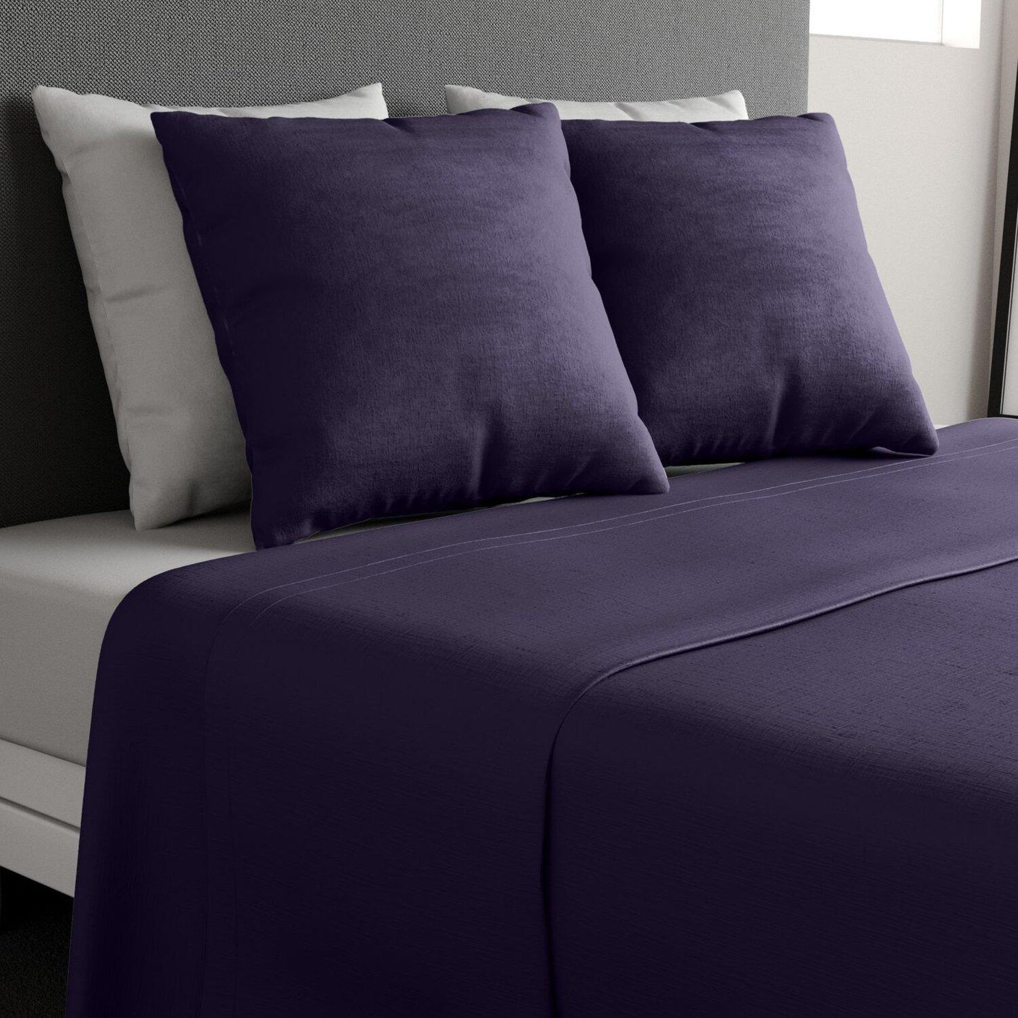 Voir la diapositive 1 : Home collection Parure de drap 100% coton 57fils et taie(s)