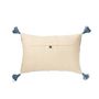 Voir la diapositive 2 : Paris Prix Coussin Déco en Jute  Losanges  40x60cm Naturel & Bleu