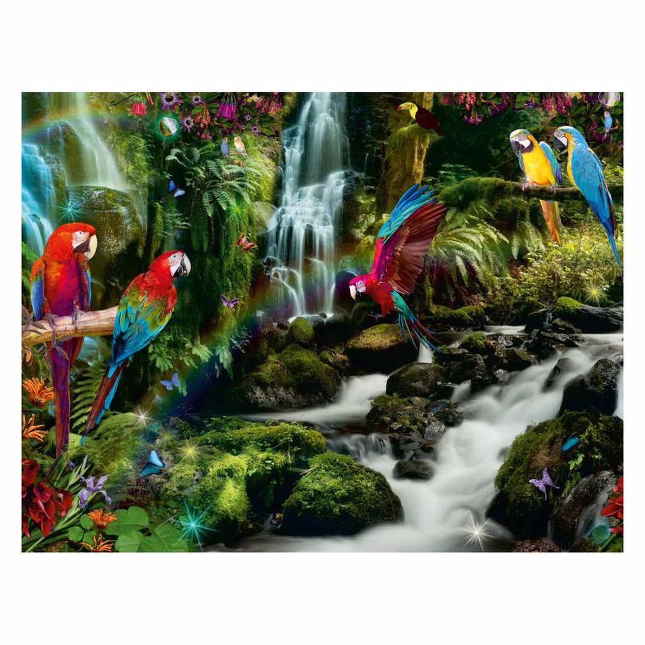 Voir la diapositive 2 : RAVENSBURGER Ravensburger - Variegated Parrots in the Jungle Jigsaw Puzzle, 2000pcs. 171118