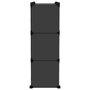 VIDAXL Cubes de rangement 9 pcs avec portes Noir PP