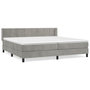 Voir la diapositive 2 : VIDAXL Sommier a lattes de lit et matelas Gris clair 200x200cm Velours