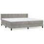 Voir la diapositive 2 : VIDAXL Sommier a lattes de lit et matelas Gris clair 200x200cm Velours