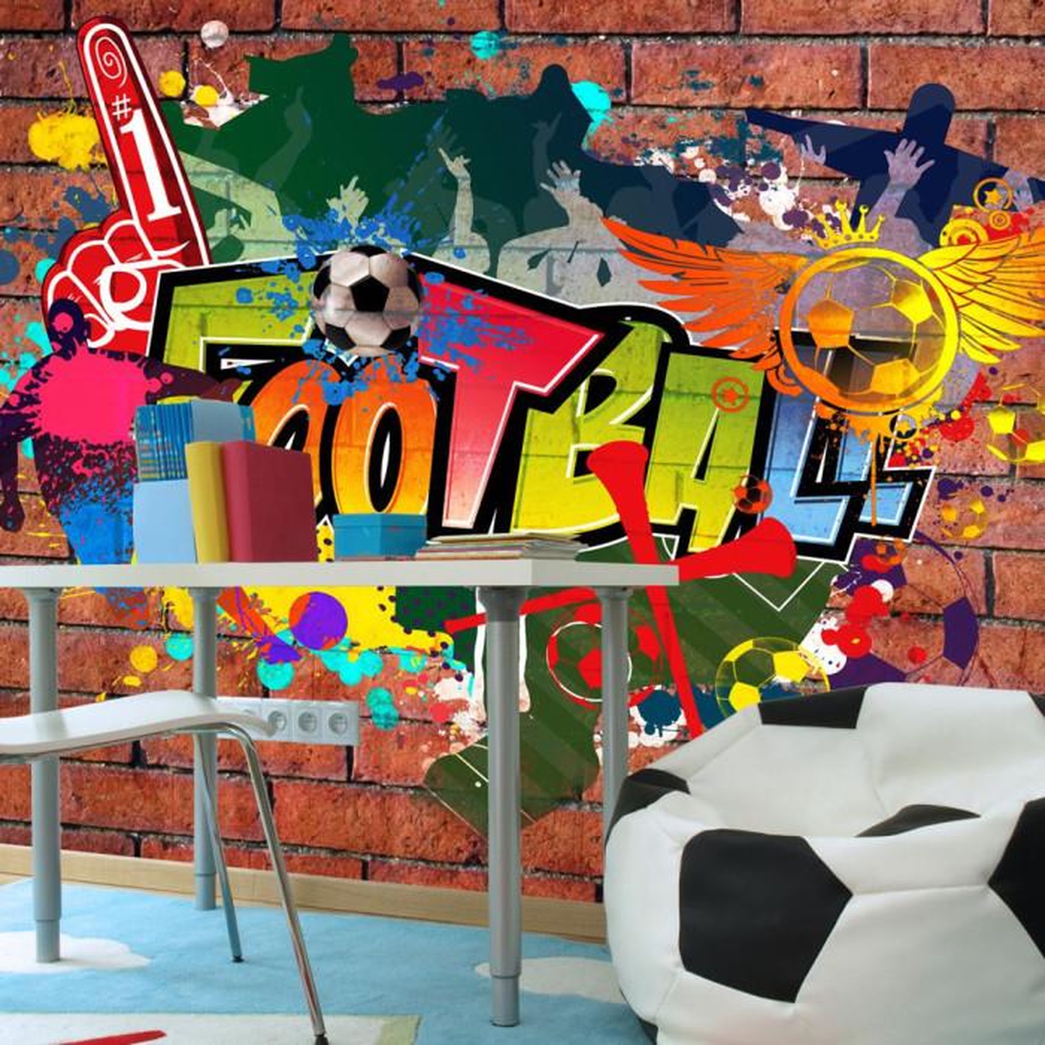 Paris Prix Papier Peint  Football Fans!. Coloris disponibles : Multicolore