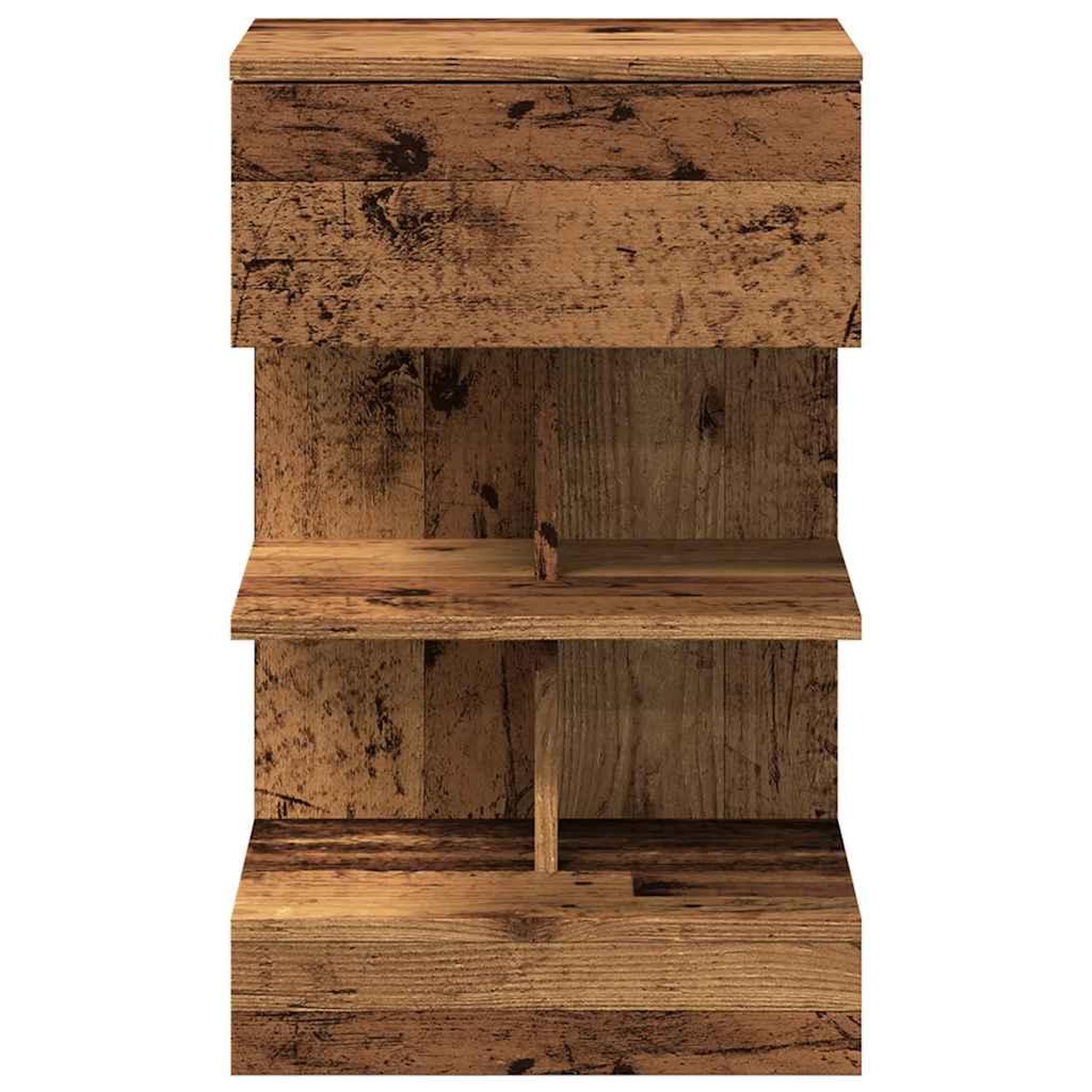 Voir la diapositive 4 : VIDAXL Tables de chevet 2 pcs vieux bois 40x35x65 cm bois d'ingenierie