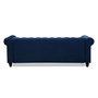 Voir la diapositive 4 : Paris Prix Canapé 3 Places Velours  Chesterfield  209cm Bleu
