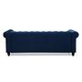 Voir la diapositive 4 : Paris Prix Canapé 3 Places Velours  Chesterfield  209cm Bleu