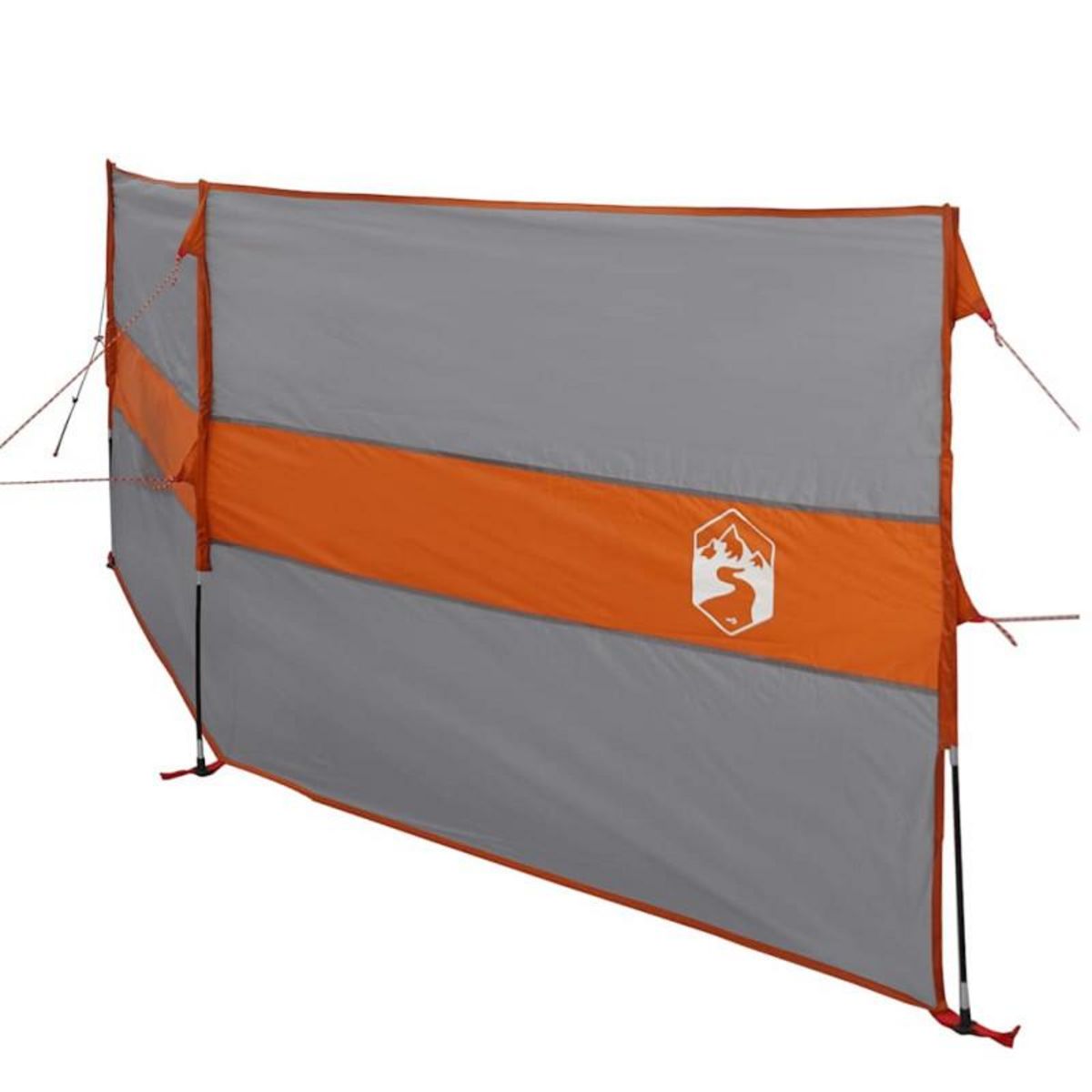VIDAXL Brise vent de camping gris et orange 344x120 cm imperméable