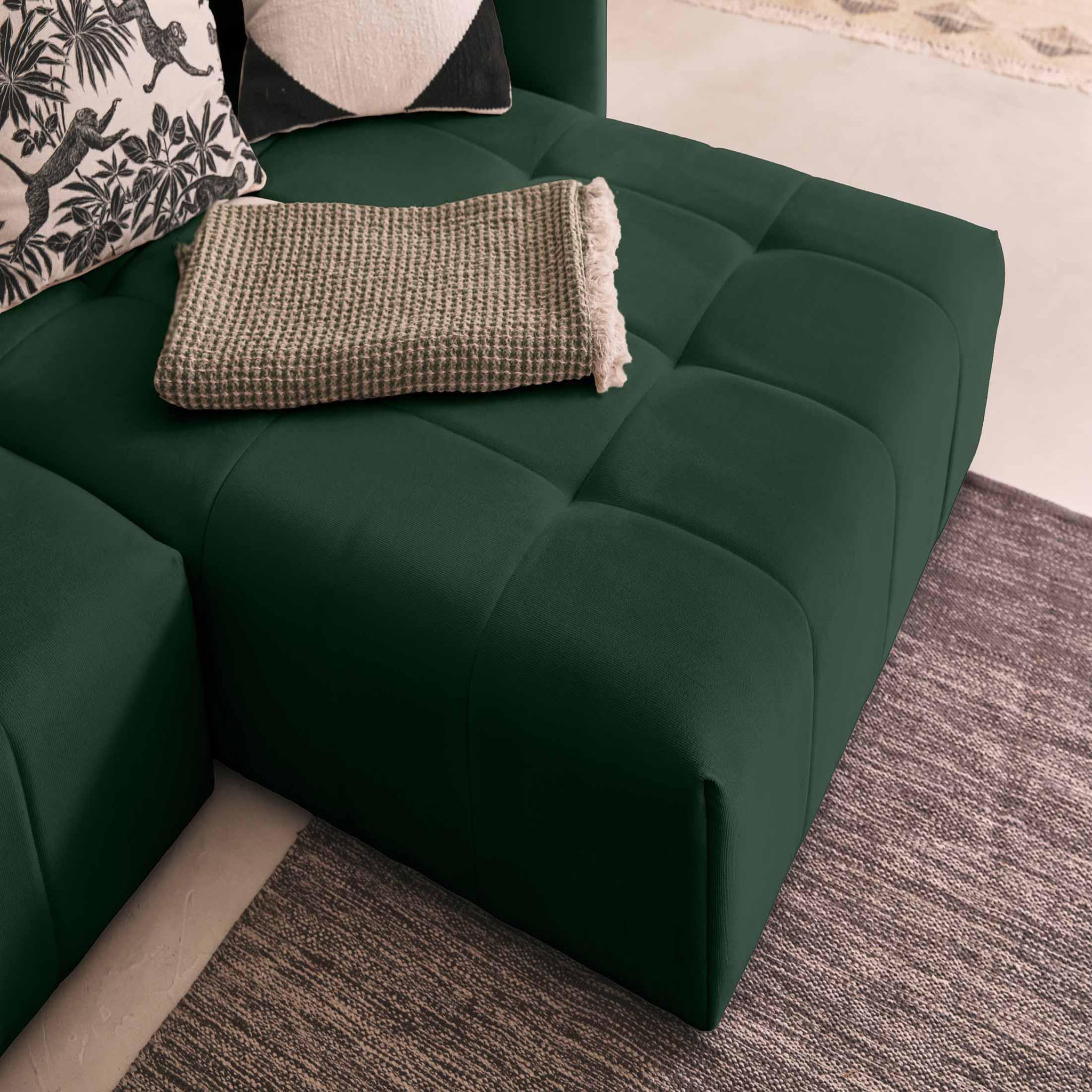 Voir la diapositive 5 : BEST MOBILIER Petra - canapé d'angle réversible - convertible avec coffre - 4 places - en velours