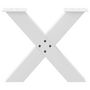 Voir la diapositive 5 : VIDAXL Pieds de table basse forme de X 2 pcs blanc 60x(42-43) cm acier