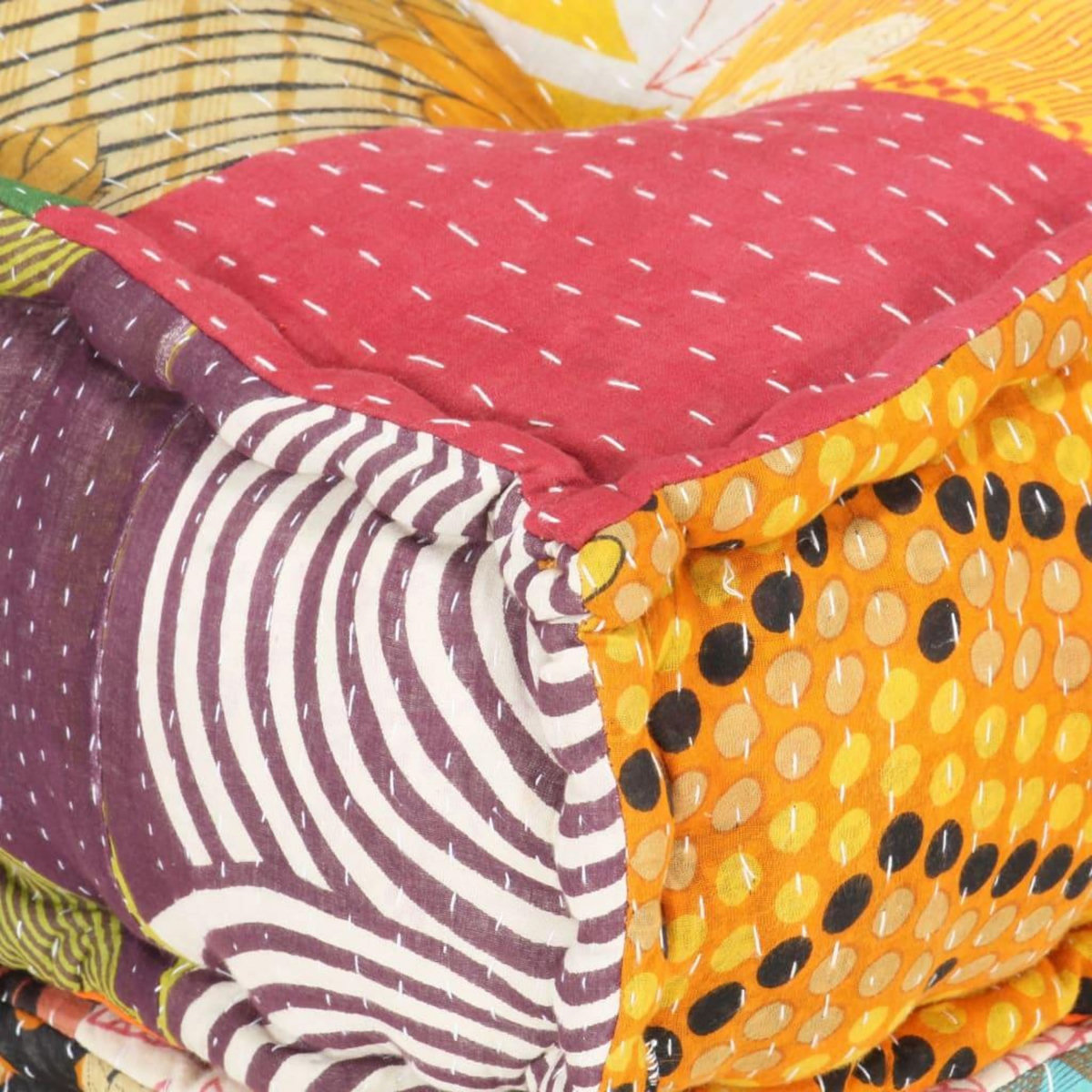 VIDAXL Pouf modulaire Patchwork Tissu