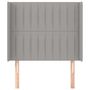 Voir la diapositive 3 : VIDAXL Tete de lit avec oreilles Gris clair 103x16x118/128 cm Tissu