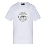 Schott T Shirt  Garçon Schott Print. Coloris disponibles : Blanc