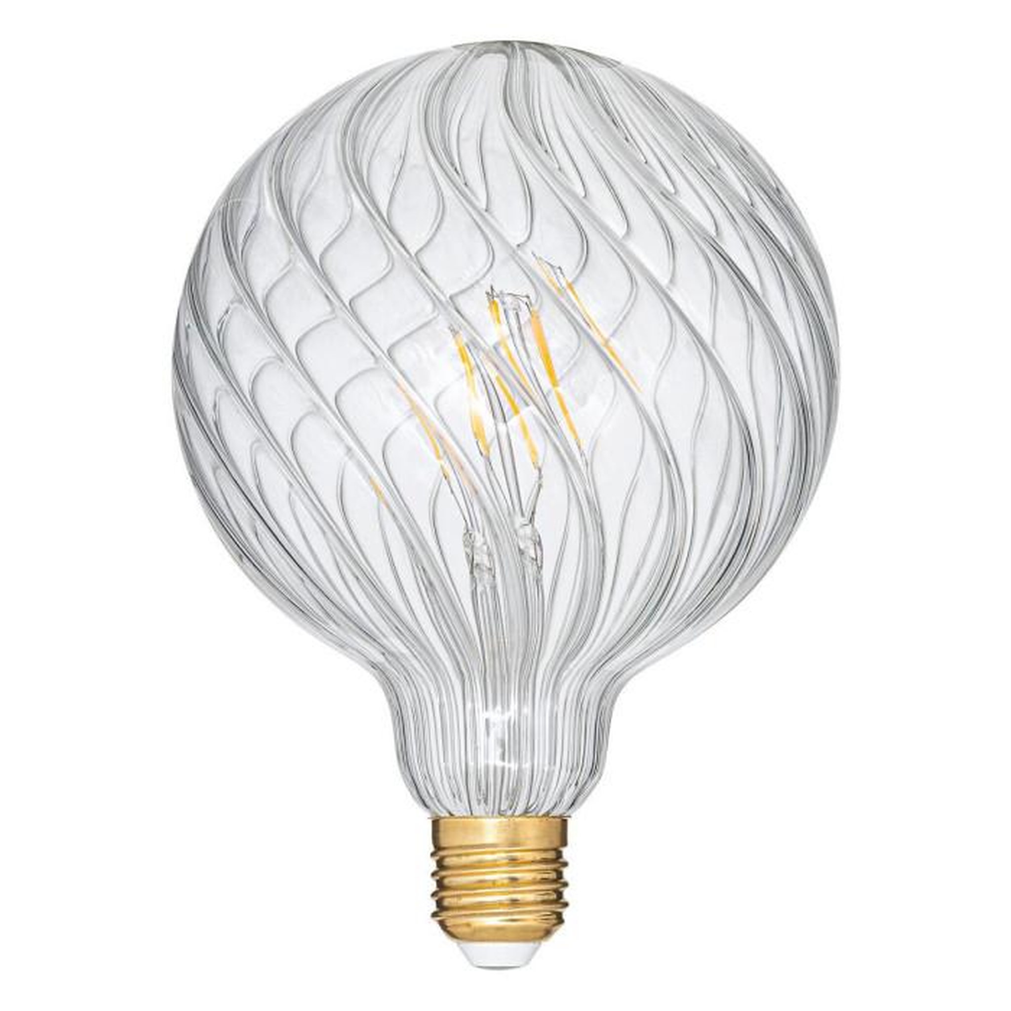 ATMOSPHERA Ampoule LED Globe  Strié  17cm Transparent