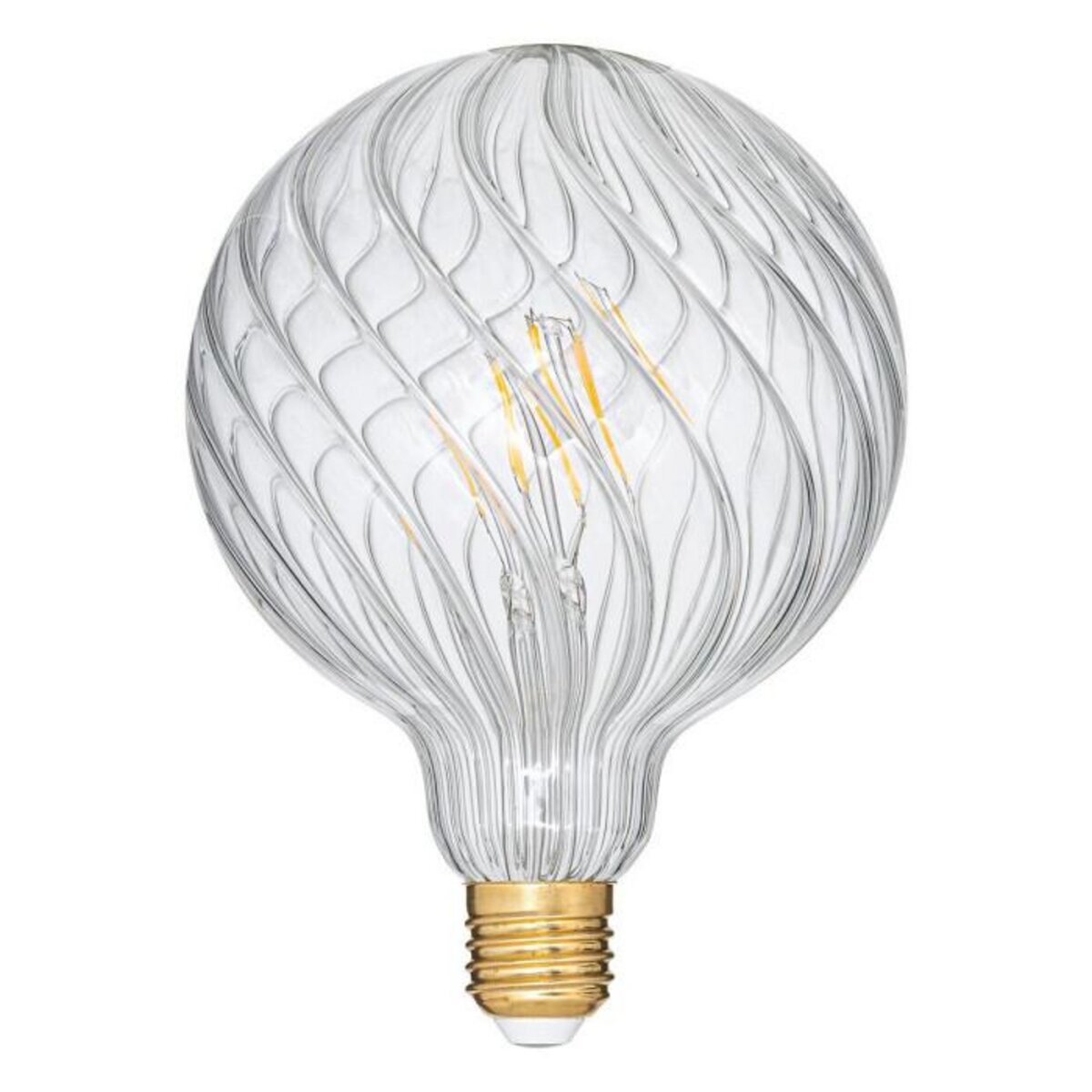 ATMOSPHERA Ampoule LED Globe  Strié  17cm Transparent