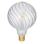 ATMOSPHERA Ampoule LED Globe  Strié  17cm Transparent