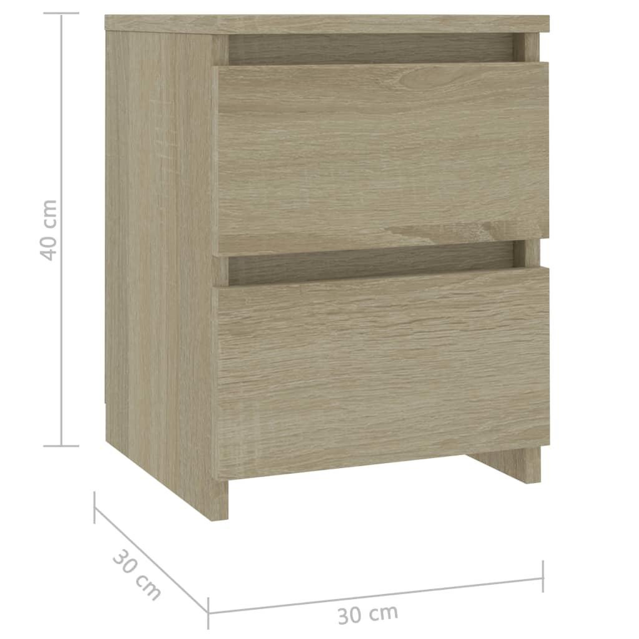 Voir la diapositive 6 : VIDAXL Table de chevet Chene sonoma 30x30x40 cm Bois d'ingenierie