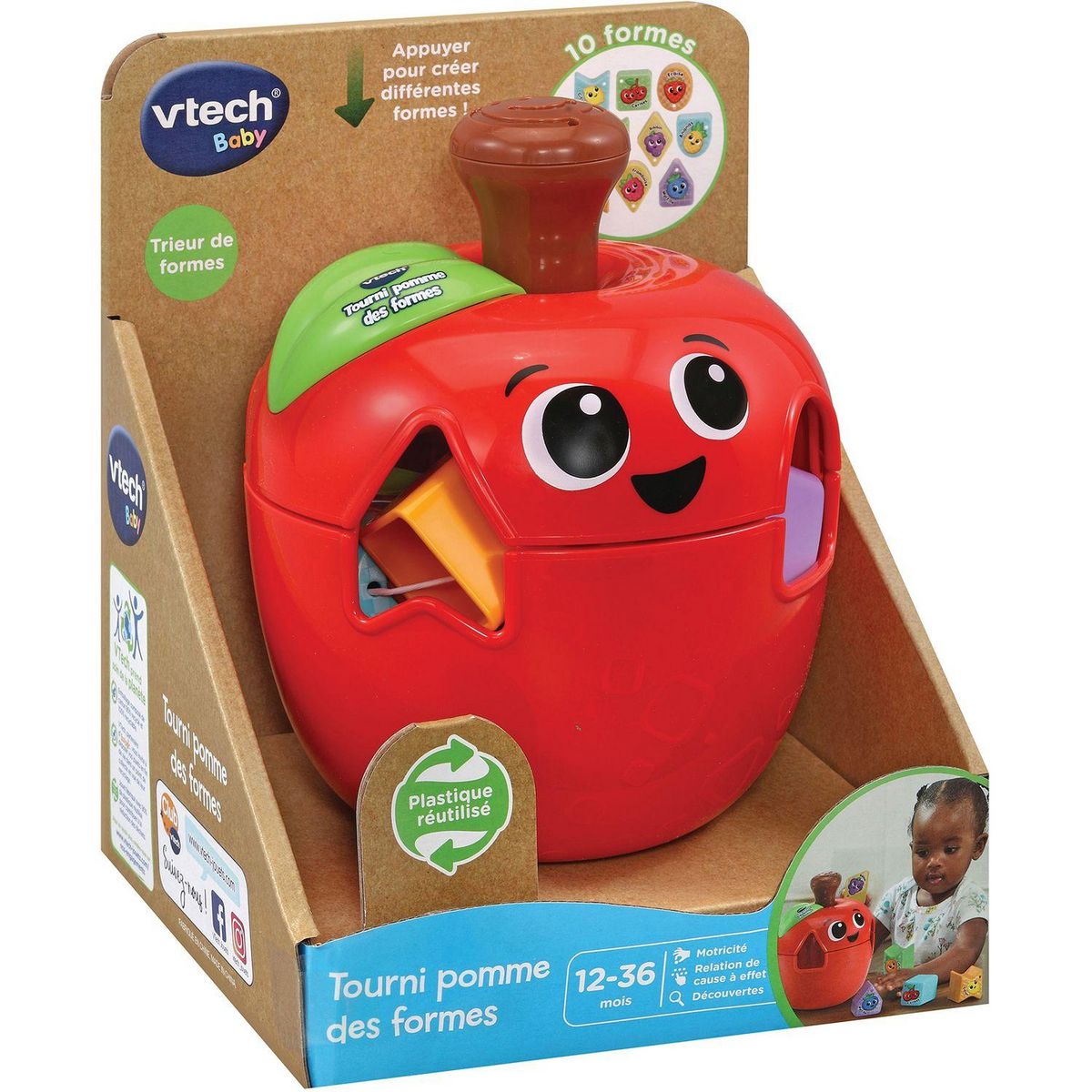 VTECH BABY Tourni pomme des formes (plastique réutilisé)