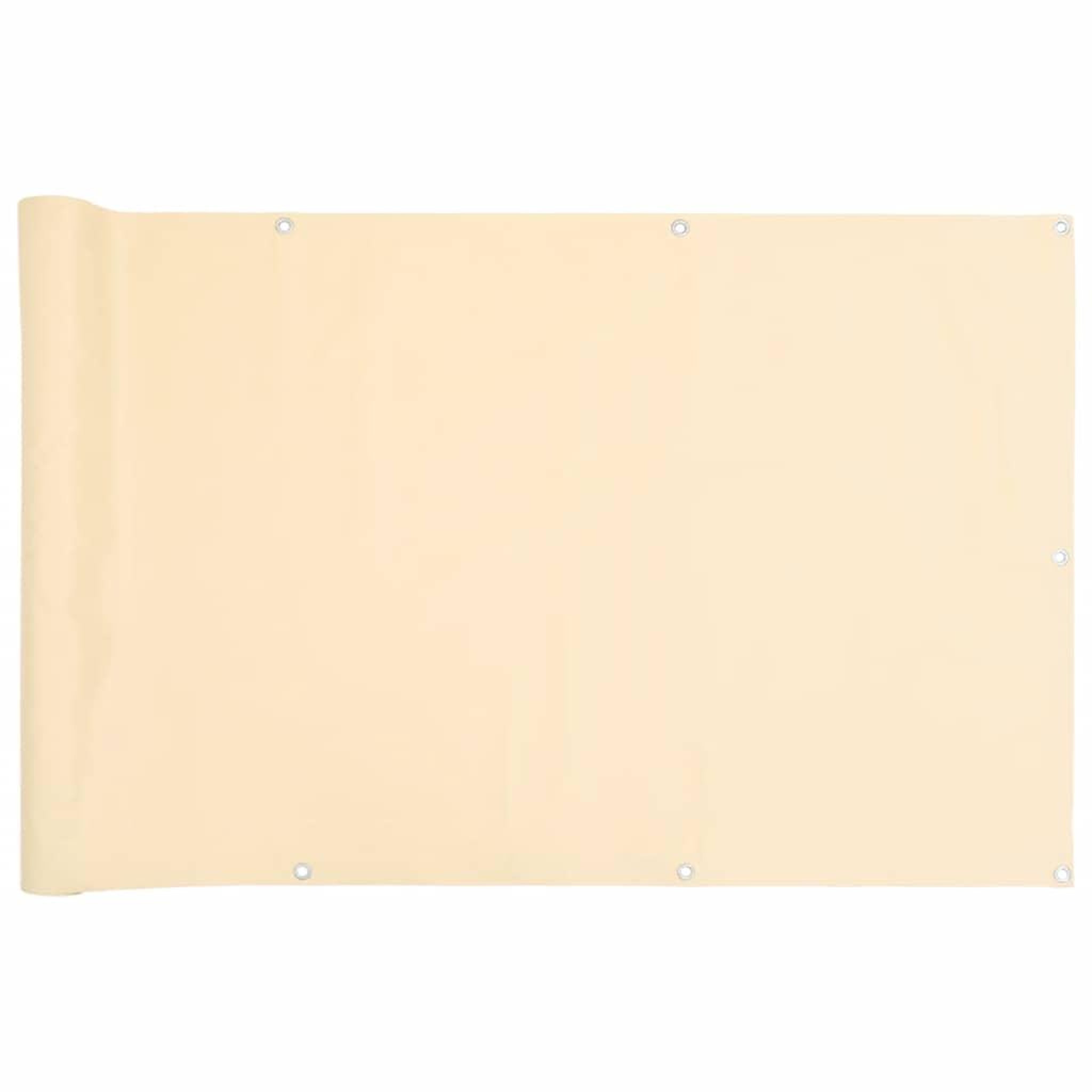 Voir la diapositive 2 : VIDAXL Ecran d'intimite de balcon creme 600x90 cm PVC