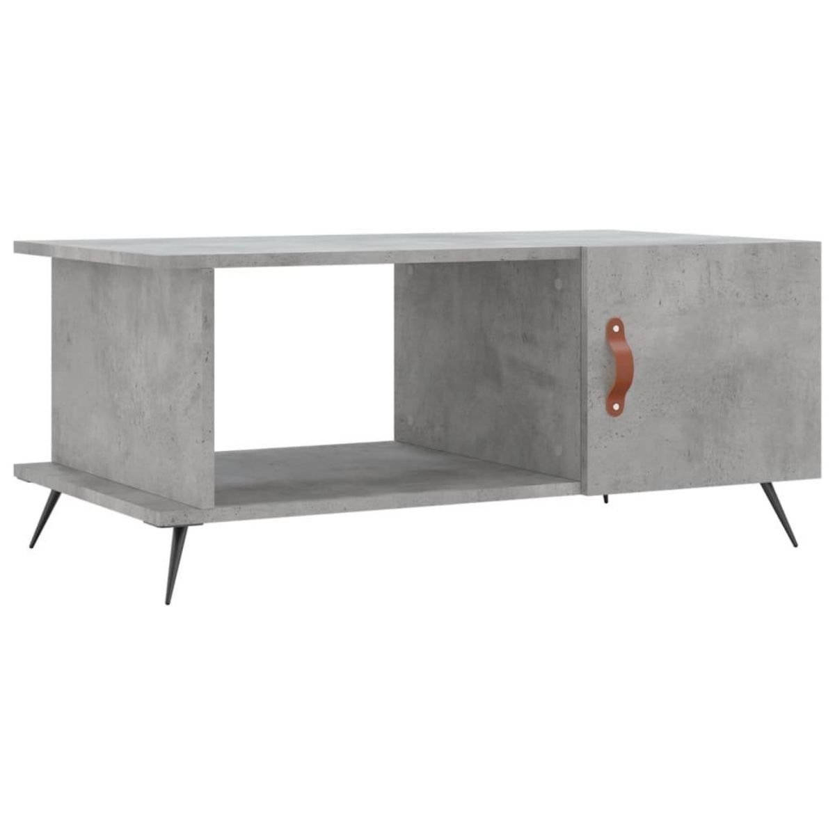 VIDAXL Table basse gris beton 90x50x40 cm bois d'ingenierie