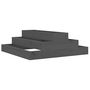 Voir la diapositive 2 : VIDAXL Jardiniere Gris 80x80x27 cm Bois massif de pin