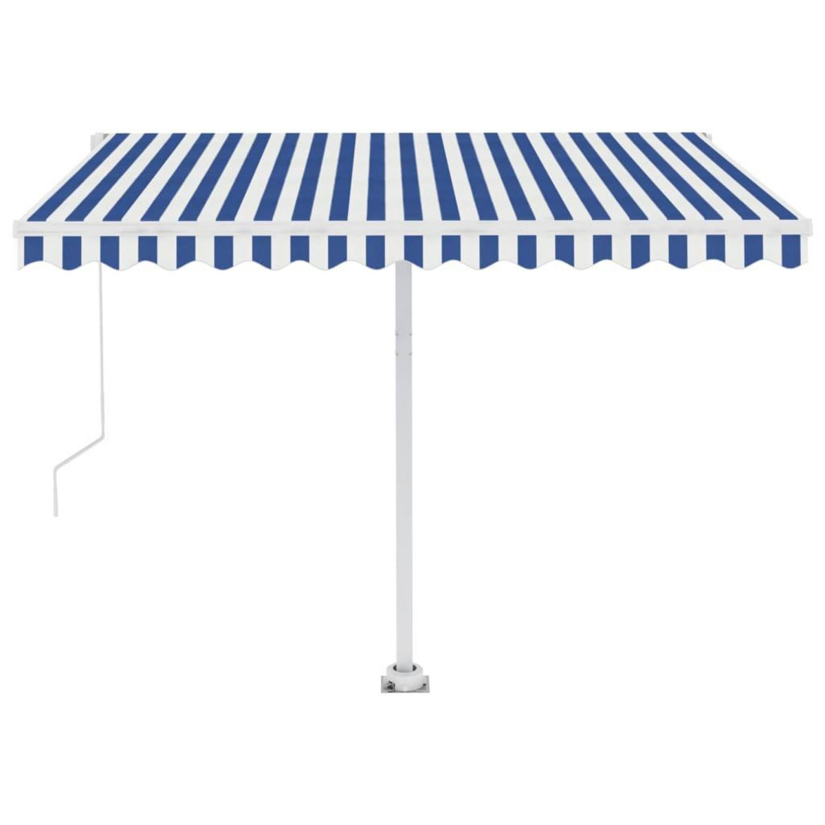 VIDAXL Auvent manuel retractable sur pied 300x250 cm Bleu/Blanc