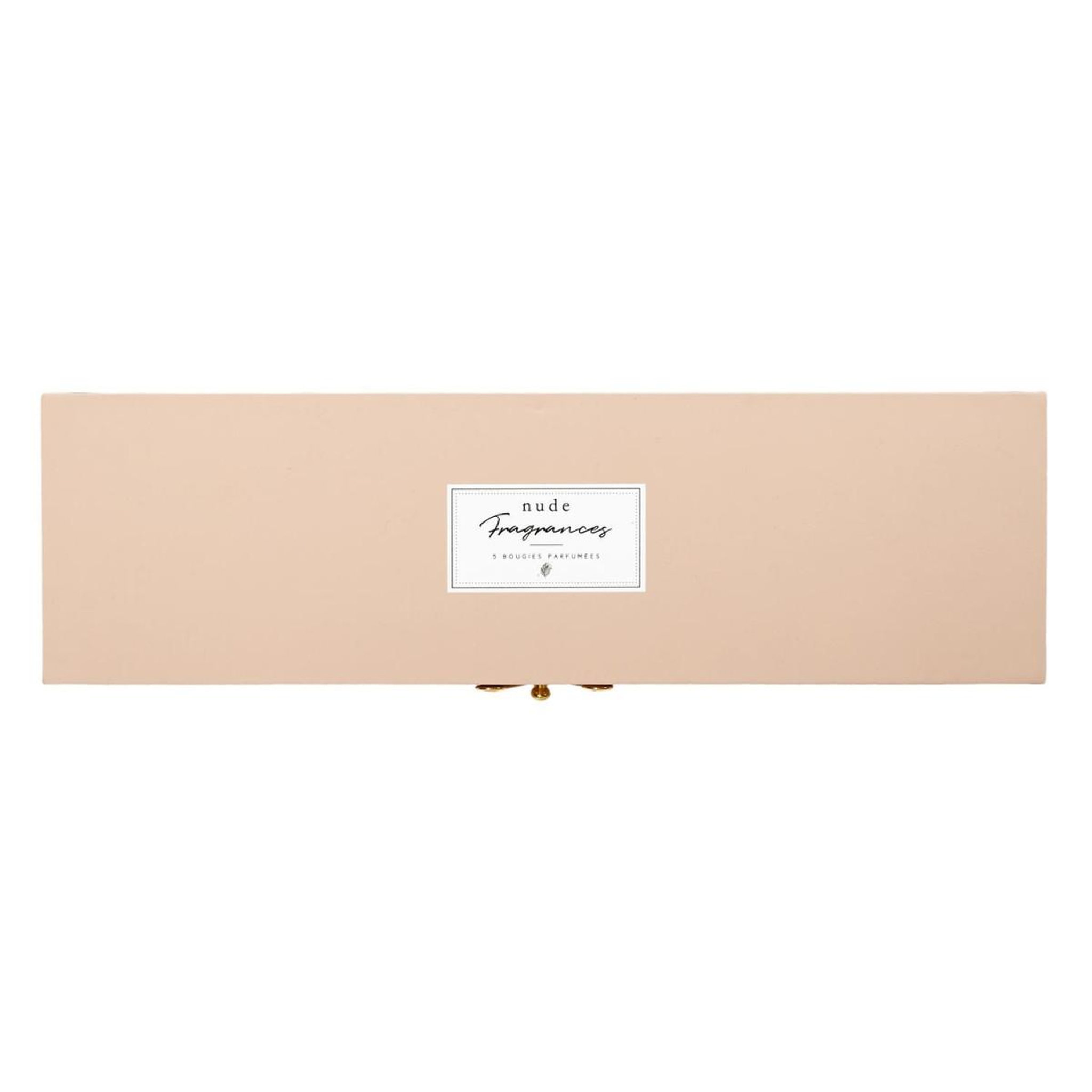 Voir la diapositive 4 : The Home Deco Factory Lot de 5 bougies parfumées  coffret  5cm nude