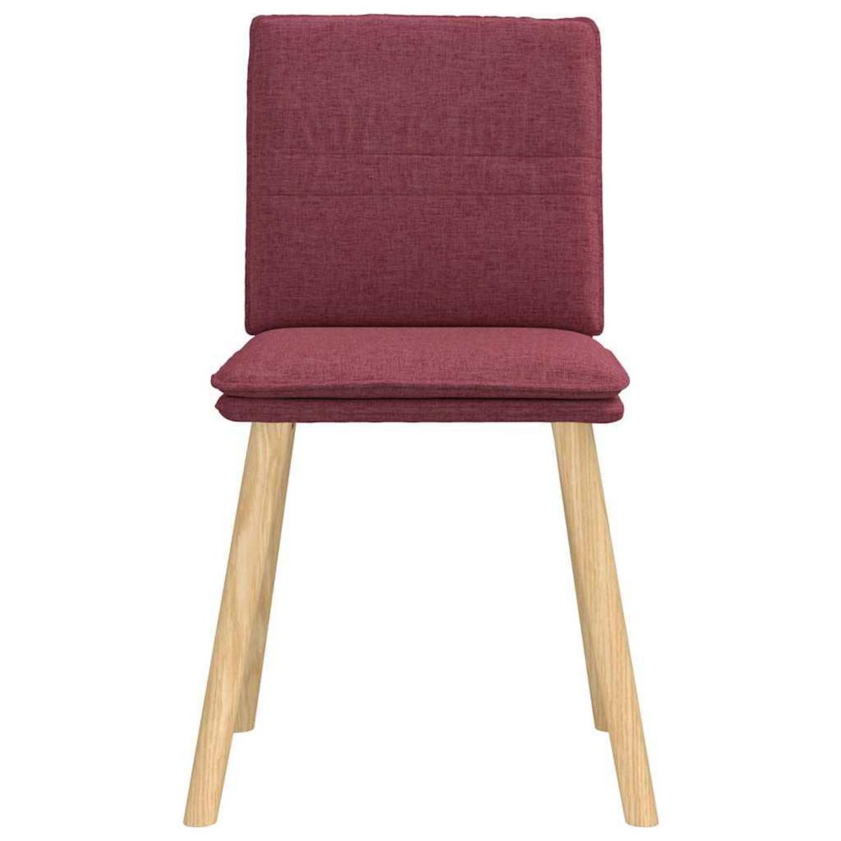 VIDAXL Chaises a manger lot de 4 rouge bordeaux tissu