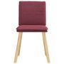Voir la diapositive 4 : VIDAXL Chaises a manger lot de 4 rouge bordeaux tissu